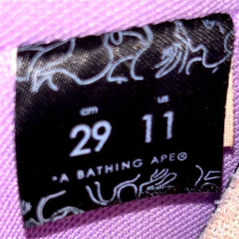 A Bathing Ape BAPE Sk8 Sta M1 ‘Purple’ Size 11 No Box